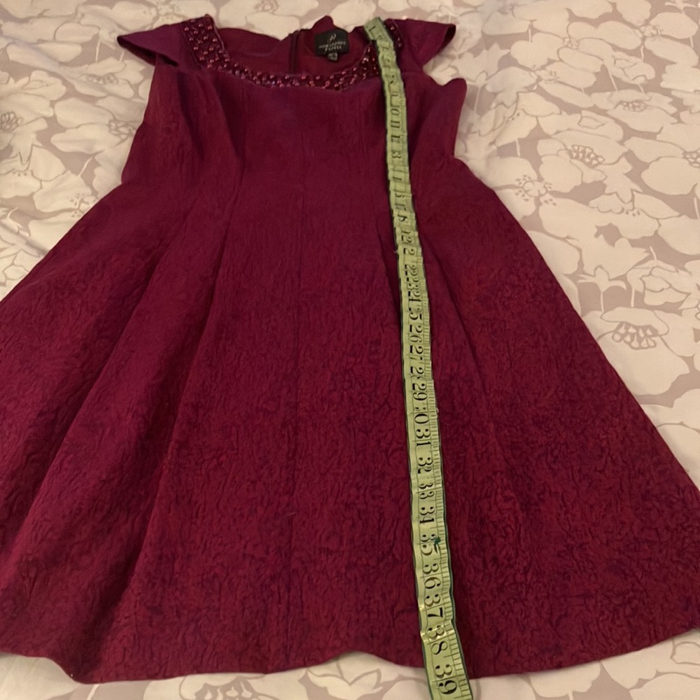 Beautiful fuschia beaded neckline Adrianna Papell dress 6 - Picture 13 of 13